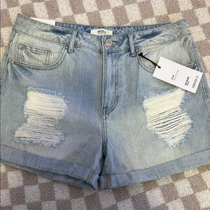 Forever 21 - Light Blue Ripped Denim Shorts